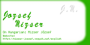jozsef mizser business card
